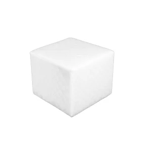Fehér steppelt műbőr puff